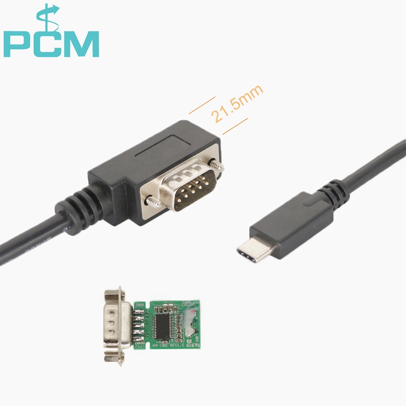 RS232 USB 3.1 C to serial right angle DB9 female cable  